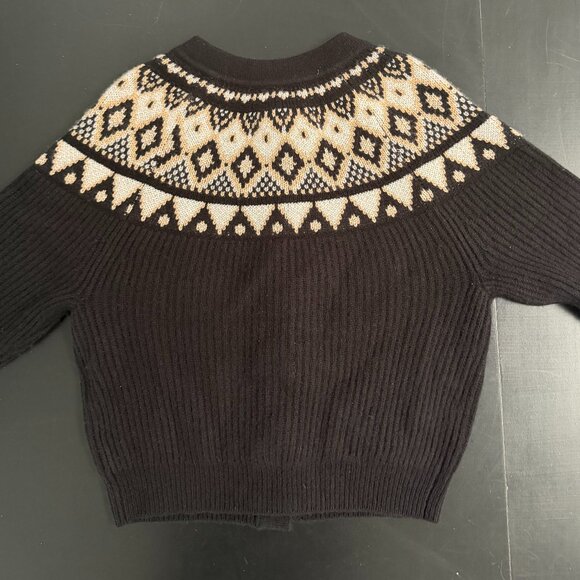 J.Crew Cashmere Fair Isle Cardigan Sweater Jewel Buttons XS - Picture 9 of 12